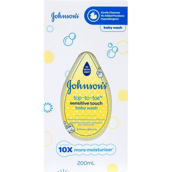 JOHNSON'S® Top-to-Toe Sensitive Touch Wash 200mL