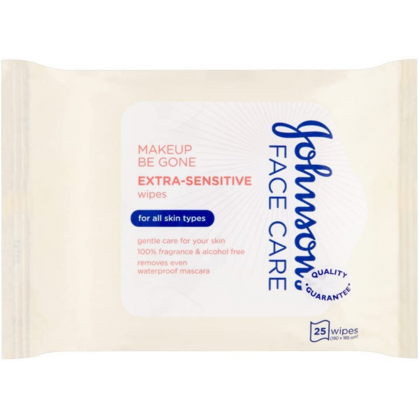 JOHNSON'S® Daily Essentials Facial Wipes Extra Sensitive 25 (Cream)