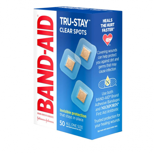 Band-Aid Brand Adhesive Bandages Clear Spots 40s