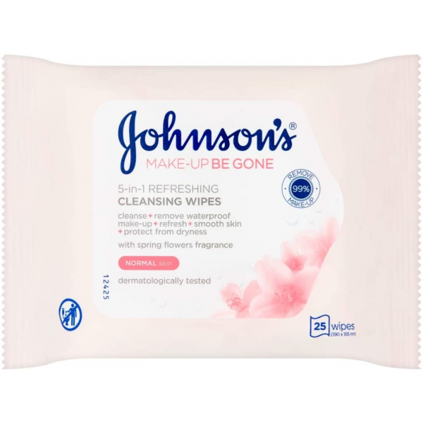 JOHNSON'S® Daily Essentials Facial Wipes Refreshing 25x3 (Pink)