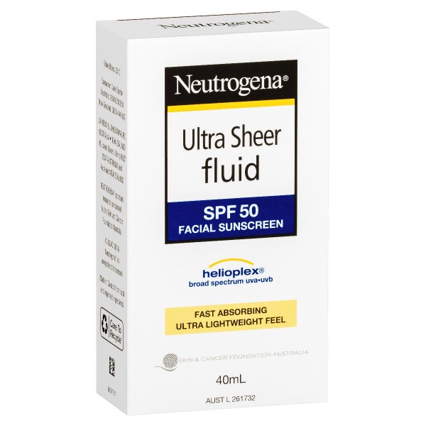 NEUTROGENA Ultra Sheer Fluid Sunscreen SPF50 40mL