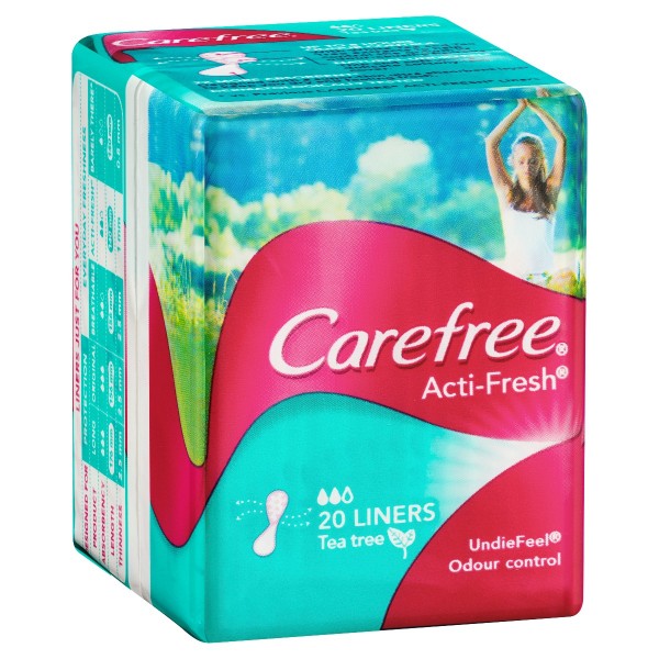 CAREFREE Acti-Fresh Liners Tea Tree 20