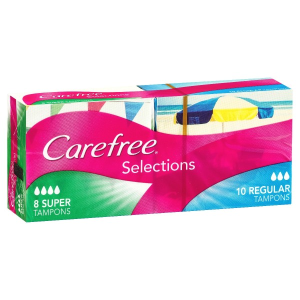 CAREFREE Tampons Selections Reg/Sup 18 