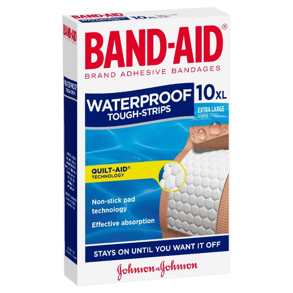 BAND-AID® Brand Tough Strips Waterproof Extra Large 10