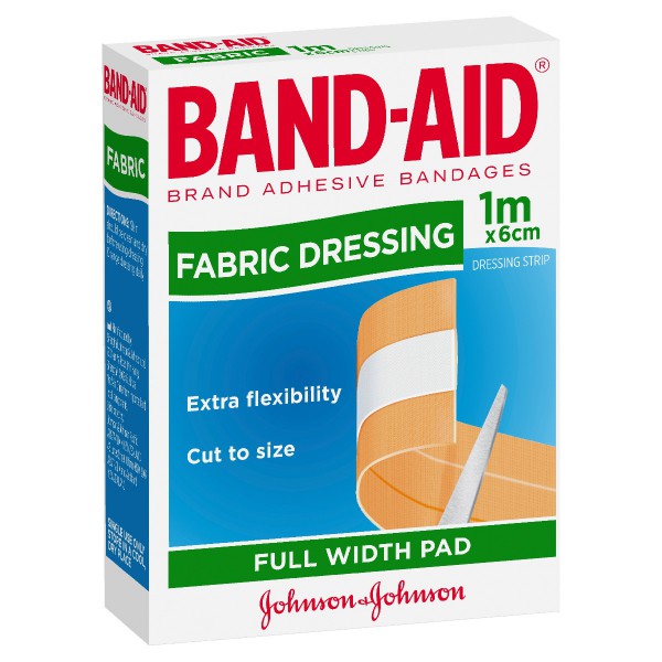 BAND-AID® Brand Fabric Dressing Strip 6cm x1m