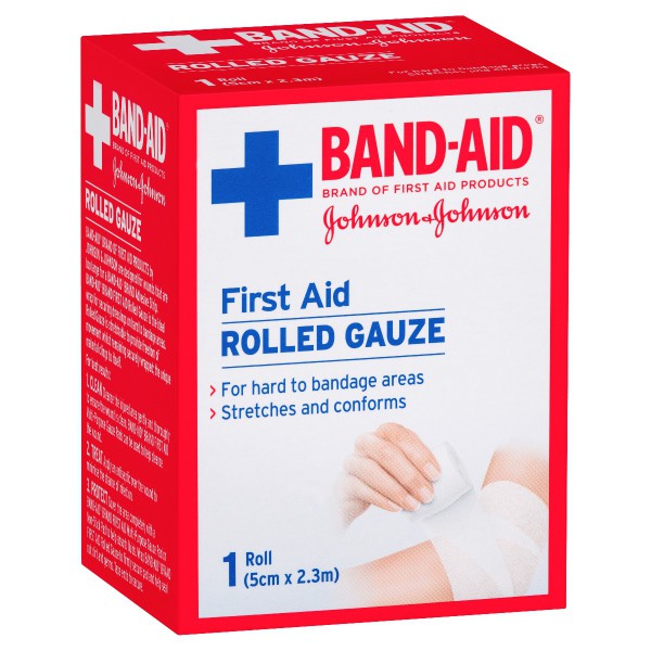 BAND-AID® First Aid Gauze Rolled 2.3m