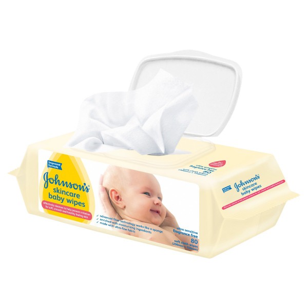 JOHNSON'S® Baby Wipes Skincare F/F 80 